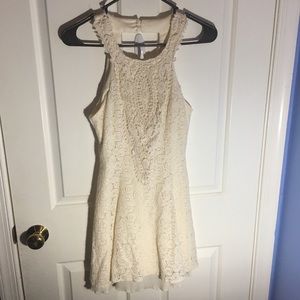 White lace mini dress